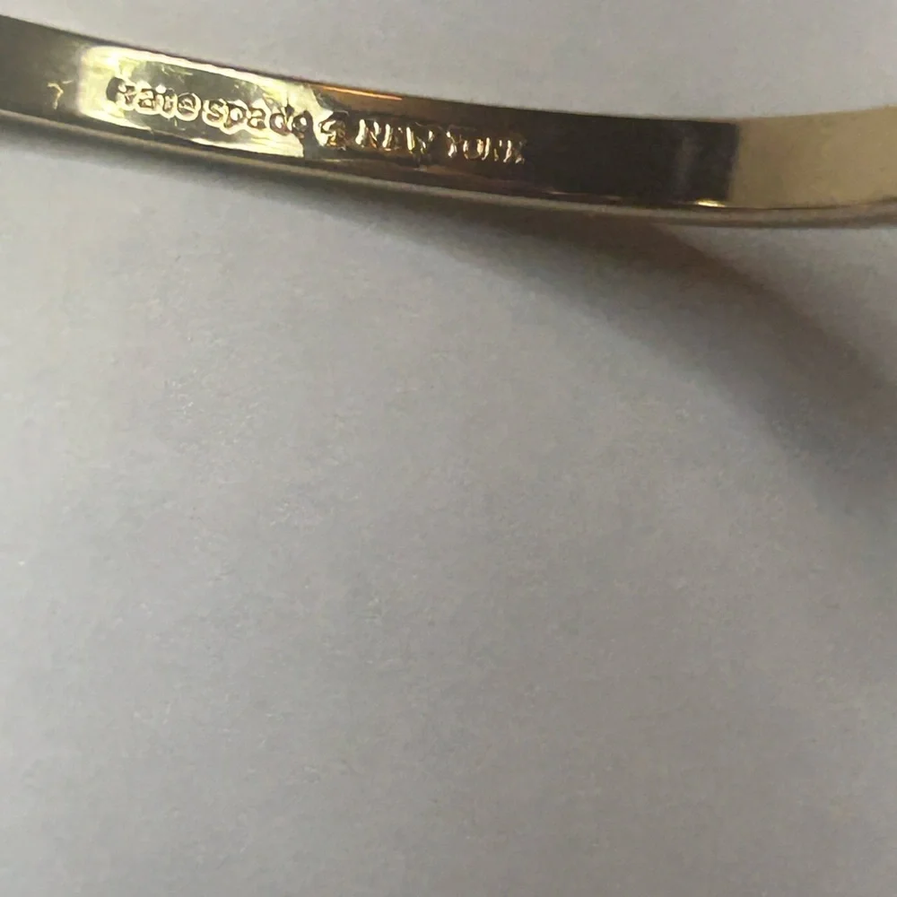 Kate Spade New York Elegant Gold Tone Bow Bracelet Designer Jewelry Gift for Her - Picture 4 of 5